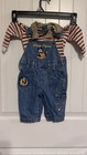 Vintage Disney Mickey Mouse Pluto Overalls Set 12m