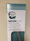Zenna Home Neverrust Adjustable Curved Shower Rod 72 In  L Chrome
