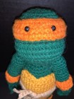 Teenage Mutant Ninja Turtle Handmade 9    Crochet Doll Michelangelo