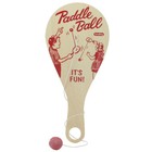 11  Wood Paddle Ball Game Wooden W  Rubber Ball   Catch Hole Classic Retro Toy