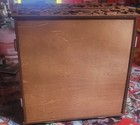 Beautiful Wood Wedding Card Box Square Rustic Floral Cutout  cards  Brown white