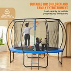 12ft Outdoor Recreational Trampoline For Kids With Safety Enclosure Net