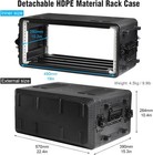 4u Rack Mount Flight Case With Wheels   Pull Handle  19  Audio Equipment Cabinet
