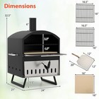 16  Outdoor Pizza Oven With Stone Peel   Grill Racks Folding Legs And Cover