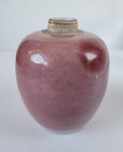 Antique Chinese 18th-19th C  Peachbloom Glazed Porcelain Jar Or Tea Caddy