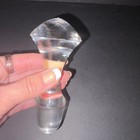 Large Clear Hand Blown Glass 5  Bottle Decanter Stopper Elegant Design