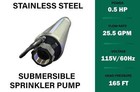 4 Inch Submersible Bottom Suction Well Septic Pump  Sprinkler Pump  1 2hp 115v