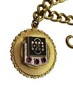 Vintage Delco Electronics General Motors Service Award 12k Gf   Rubies Bracelet