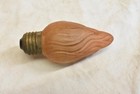 Vintage Mazda Glass Swirl Flame Figural Christmas Standard Lamp Light Bulb Works