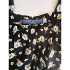 Vintage 90s Club Cotton Floral Crinkle Wide Leg Pants Large Silky Fairy Boho