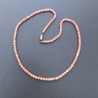 Vintage Small Coral Beaded Choker Necklace   11 9grams