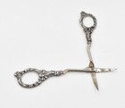 Antique Sterling Silver Handled Sewing Scissors Birmingham 1913