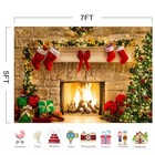 7x5ft Christmas Fireplace Theme Backdrop For Photography Tree Sock 7ft By 5ft