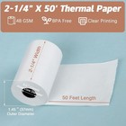 2 1 4 X 50 Thermal Receipt Paper Rolls  Pos Cash Register Paper Rolls  Bpa Free