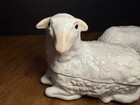 Vintage Mottahedeh Porcelain Figural Lamb Pair Of Two Sheep Covered Box Italy