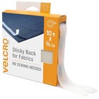 Velcro Fabric Tape No Sew Adhesive White 10ft Hemming Zipper Replacement