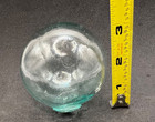 Vintage Japanese Glass Fishing Float Hand Blown Aqua Blue Green Net Buoy Ball
