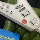 Solid Electric Guitar Fr Bridge Stainless Frets White Body With Black Polka Dot