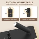 Led Wall Light Dimmable Wall Lamp Plug In Wall Sconce Reading Spotlight Bedside