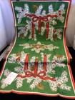 2076    vintage Holiday Christmas Candles The Ryans Linen Towel 15 75   x28    Unused