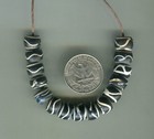 African Trade Beads Vintage Antique Venetian Old Glass Beads Black Fancy
