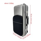 Alto Saxophone Case Durable Hard Shell Carbon Fiber With Handle  Straps Silver