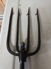 19  Antique 4-tine Fish Eel Frog Gig Tool Spear Hand Forged Fishing Fork Head 