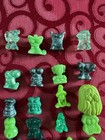 Crazy Bones Crazybones Gogos Green Figure Figurine 90   s Vintage Toy Lot Of 24