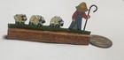 Artisan C Hollis Dollhouse Miniature Metal Christmas Nativity Shepherd W  Sheep