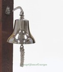 Solid Brass Chrome Finish Ship s Bell 6  Nautical Maritime Hanging Wall Decor