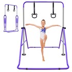 Multi-functional Adjustable Children s Horizontal Gymnastic Bar W bear Rings Us