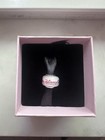 Disney Cruise Line Pandora Dcl Logo Mickey Waves Murano Glass Charm Bead White