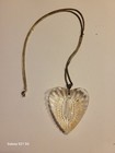 Waterford Crystal Necklace Heart Pendant Sterling Silver  - 20 In