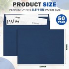 Janlaugh 50 Pack 9 X 12 Inch Manila Booklet Envelopes  Open Side Navy Blue