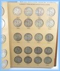 1916 - 1947 Walking Liberty Half Dollar Coin Lot Collection   90  Silver Vg - Xf