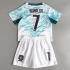 Youth Kid Cristiano Ronaldo  7 Portugal Away Soccer Jersey   Short Set 14-30