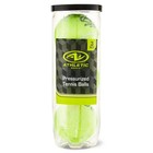 Athletic Works Pressurized Tennis Balls  3-pack  All Court Use New   Sealed