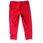 Athleta Red Salutation Stash Pocket Leggings Cropped Yoga Pants Size Small
