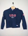 2002 Roots Team Usa Winter Olympics Hoodie Pullover Large Embroidered Salt Lake