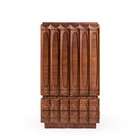 Tobago Brutalist Mid Century Walnut Armoire Dresser