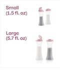Tupperware 4-piece Hourglass-shaped Seasoning Salt Pepper Shaker Set W pink Lids