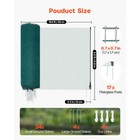 Uimoso Temporary Fence Netting With Posts 3 X 164 Ft Plastic Safety Mesh Netting