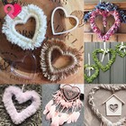 Plastic Heart Dream Catcher Dreamcatcher Ring Macrame Wreath Ornament Craft Hoop