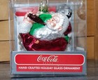 Kurt Adler Santa Coca Cola Glass Christmas Ornament 75th Anniversary