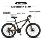 26 Inch Mountain Bike Shimano 21 Speeds Steel Suspension Mtb Bicycle Disc Brakes