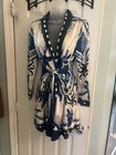 Farm Rio Anthropologie  Long-sleeve Blazer Dress Blue Xs  210