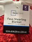 Mainstays Red Faux Stearling Sherpa Blanket-queen Size-nwt