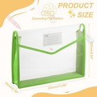 2 Pack A4 Plastic File Folders With Snap Closure Green Horizontal
