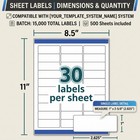 Avery 95915 Printable Address Labels 1  X 2-5 8  White 15 000 Count