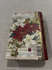 Punch Studios Christmas Greetings Keepsake Box Book Decor Red Poinsettia Storage